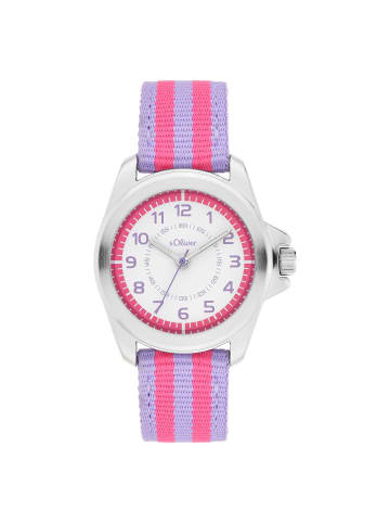 s.Oliver Armbanduhr Color Stripes in lila