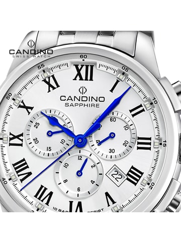 Candino Chronograph-Armbanduhr Candino Sport silber groß (ca. 44mm)