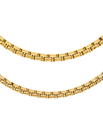 Steel_Art Schmuckset Frauen mit Armband und Halskette Aasele goldfarben in goldfarben