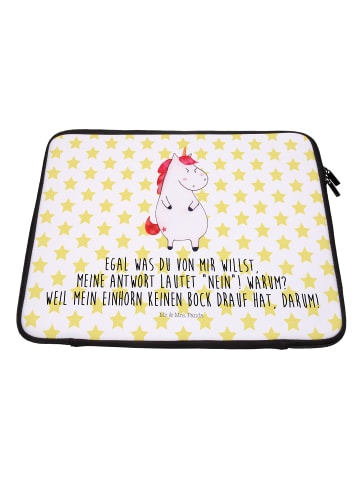 Mr. & Mrs. Panda Notebook Tasche Einhorn Wut mit Spruch in Weiß