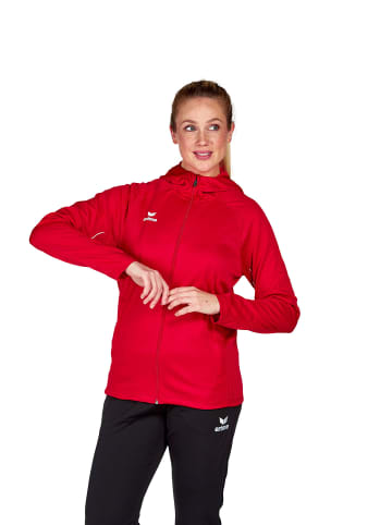erima Unisex Erwachsene Liga Star Trainingsjacke mit Kapuze in rot/weiss