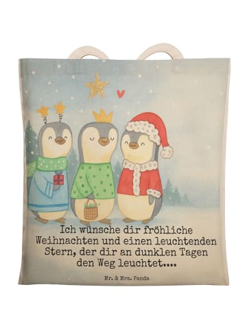 Mr. & Mrs. Panda Einkaufstasche Winterzeit Heilige drei Könige D... in Weiß