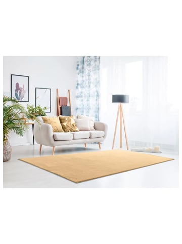 Atticgo Waschbarer Hochflor-Teppich LOFT in senf