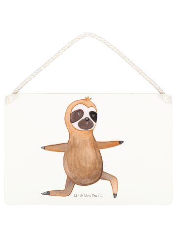 Mr. & Mrs. Panda Deko Schild Faultier Yoga ohne Spruch in Transparent