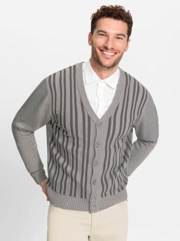 WITT WEIDEN Strickjacke in steingrau-anthrazit-gemustert