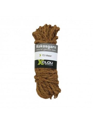 XClou Garden Natur-Kokosgarn 15 m - Ideal als Pflanzenbinder & Baumanbinder in Braun