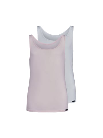 Skiny Unterhemd 2er Pack in Rosa/Beige