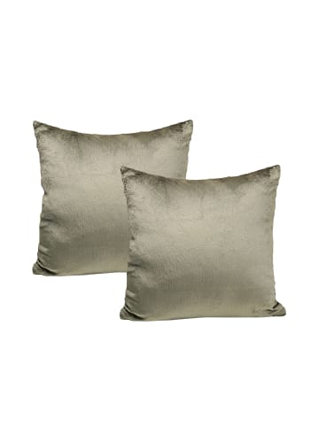 JACK 2er Set Teddy Flausch Kissen 45x45cm in Taupe