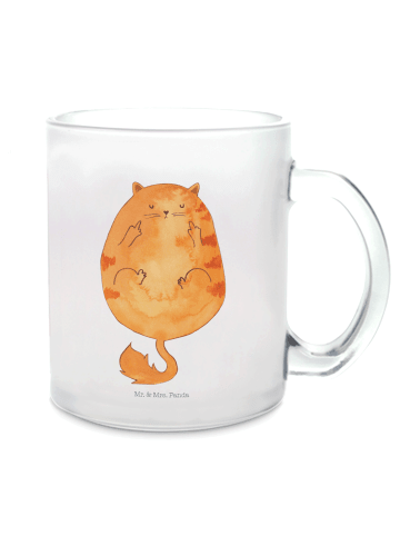Mr. & Mrs. Panda Tasse Katze Mittelfinger ohne Spruch in Transparent