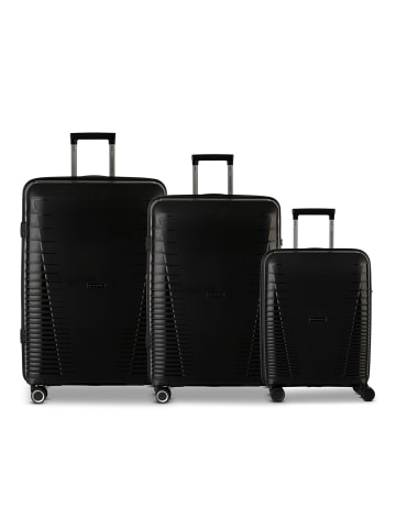 Worldpack Havanna 4 Rollen Kofferset 3-teilig in schwarz
