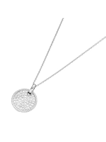 Smart Jewel Kette Mit Rundem Anhänger Und Zirkonia Steinen in Silber