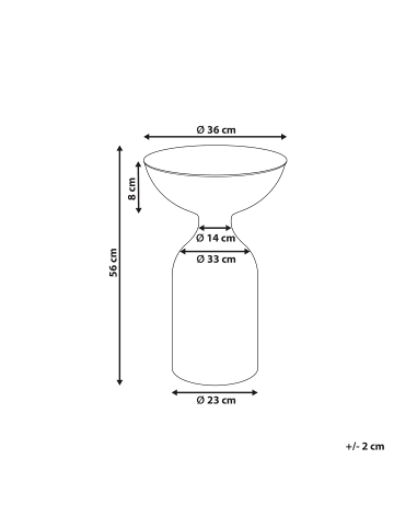 Beliani Beistelltisch COTA in Grün - (W) 36 x (H) 56 x (L) 36 cm