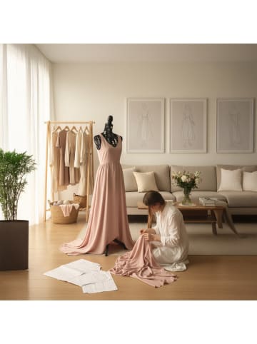 relaxdays Schneiderpuppe "Mode" in Schwarz/ Creme