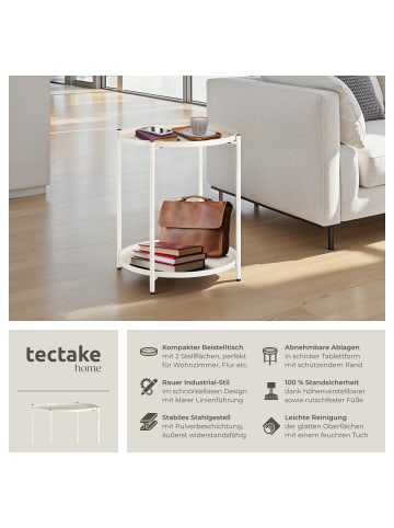tectake Beistelltisch Oxford 45,5 x 45,5 x 53 cm, creme