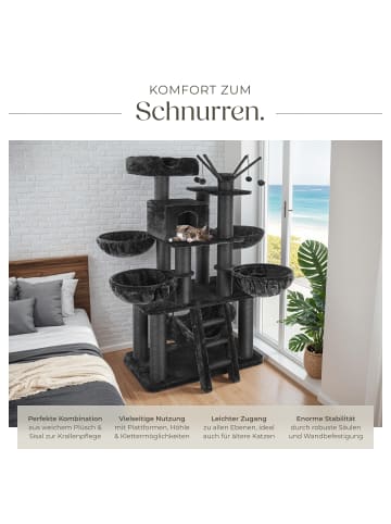 tectake Katzenbaum Gismo 195 cm Diverse Farben  (Schwarz)