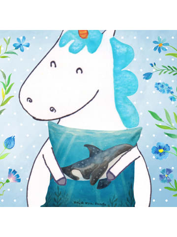 Mr. & Mrs. Panda 40x40 Kissen Orca Design ohne Spruch in Weiß