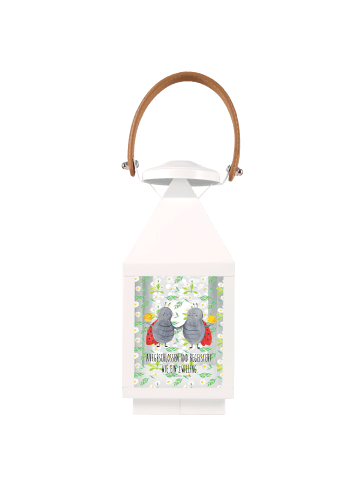 Mr. & Mrs. Panda Windlicht Sternzeichen Zwilling mit Spruch in Transparent