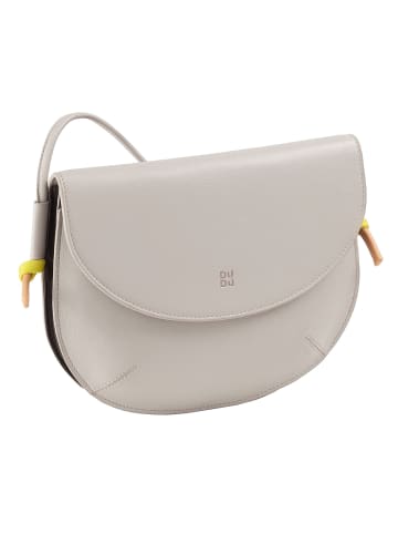 DuDu Skye Umhängetasche Leder 21 cm in pearl grey