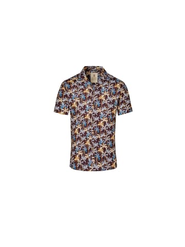 Wappen Langarm FreizeitHemd für Herren in braun