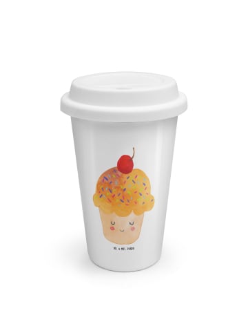 Mr. & Mrs. Panda Kaffeebecher To Go Cupcake ohne Spruch in Weiß