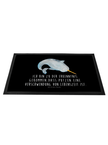 Mr. & Mrs. Panda fußmatte Narwal mit Spruch in Schwarz