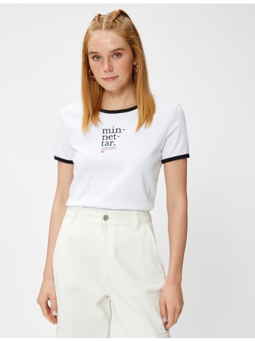KOTON T-shirt in Weiß