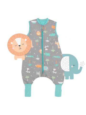 Schlummersack Schlafsack mit Füßen und umklappbaren Bündchen 1.0 TOG in Türkis