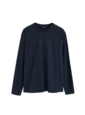 Polo Club T-Shirt MAN EST MINIMAL TITLE LS IO LONG SLEEVE RELAXED FIT in Navy Blau