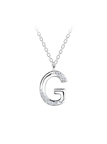 Alexander York Kette mit Buchstabenanhänger G in 925 Sterling Silber, 2-tlg.