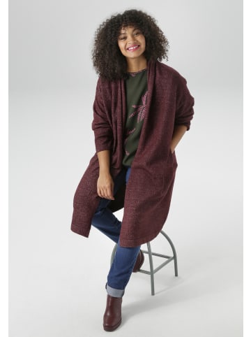 Aniston PLUS Strickjacke in bordeaux meliert 19-1327 TPX