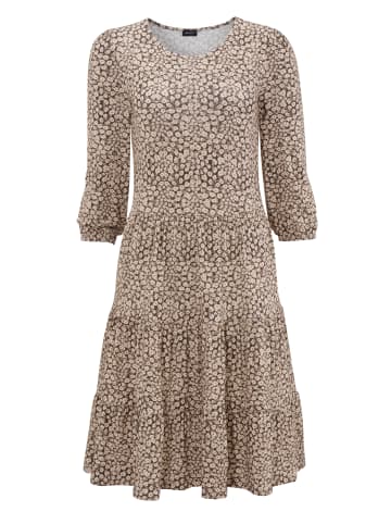 Laura Scott Jerseykleid in taupe-geblümt