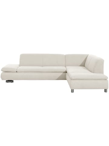 58 aufm Kessel ECKSOFA mit Ottomane rechts Kaye Flachgewebe beige