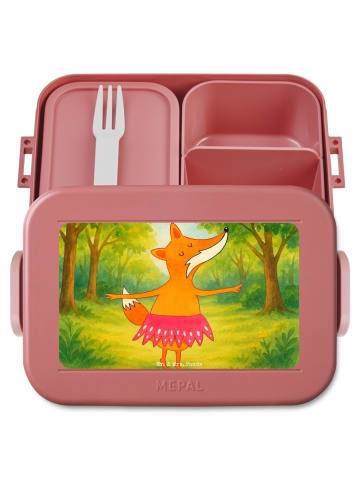 Mr. & Mrs. Panda Brotdose Fuchs Ballerina Design ohne Spruch in Rot Pastell