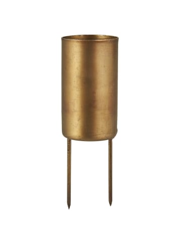 IB Laursen Kerzenhalter hoch mit Spieß für dickere Stabkerze 3,8 cm in messing