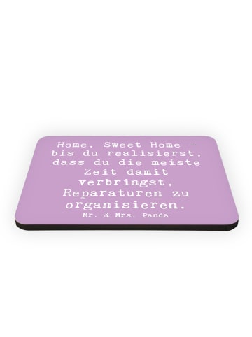 Mr. & Mrs. Panda magnet Spruch Geborgenheit im Zuhause mit Spruch in Lavendeltraum
