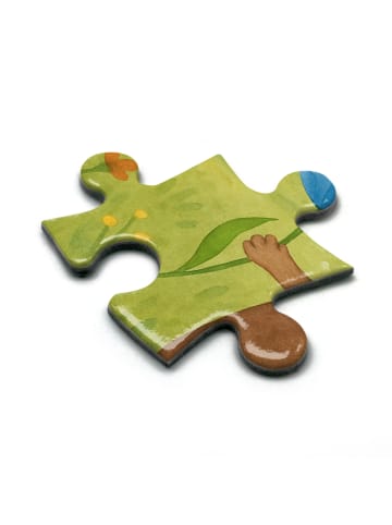 Mr. & Mrs. Panda Puzzlespiel Hund Blume Design ohne Spruch in Weiß