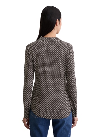 Marc O'Polo Jersey-Print-Bluse regular in multi/dark coffee