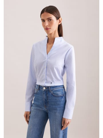 Seidensticker Kelchkragenbluse Slim in Hellblau