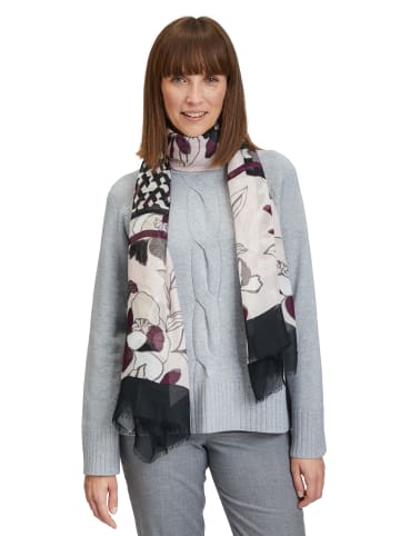 Betty Barclay Basic-Schal mit Blumenprint in Rosé/Black