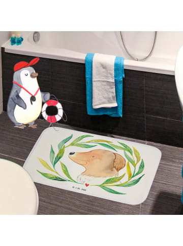 Mr. & Mrs. Panda Badvorleger Hund Blumen ohne Spruch in Weiß