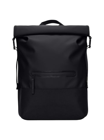 RAINS Trail Rolltop - Rucksack 15" 47 cm (black) in schwarz