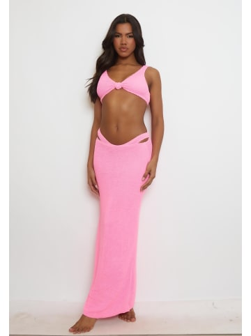 Moda Minx Maxirock Scrunch Long Maxi Skirt in Candy Pink
