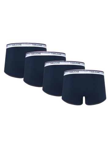 Timezone Herren Boxershorts 4er Set mit elastischem Bund in Blau