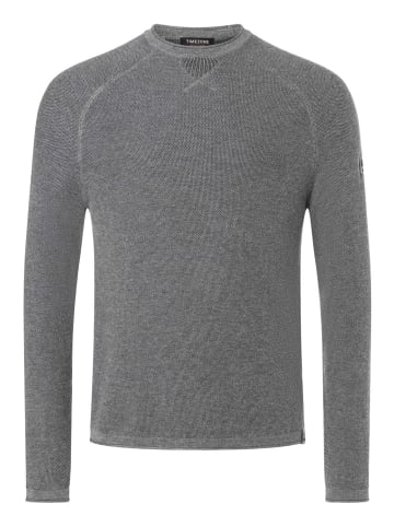 Timezone Pullover SPIRAL KNIT CREWNECK in Grau