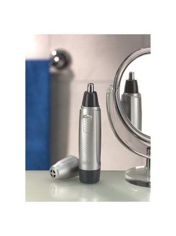 Braun Trimmer fürs Gesicht "Ohr-/Nasenhaartrimmer EN 10" in Silber