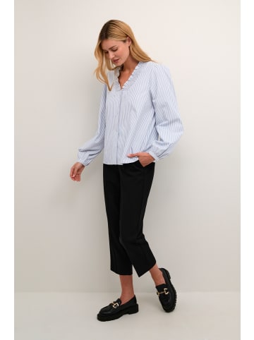 Kaffe Langarm-Bluse KAmaibritt Regular fit in Blue and white stripe