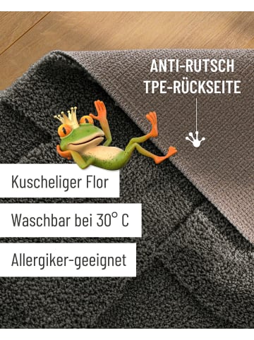 Wecon Home Badteppich Davie in anthrazit grau