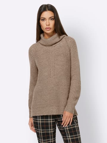 Heine Rollkragenpullover in beige-champagner-meliert