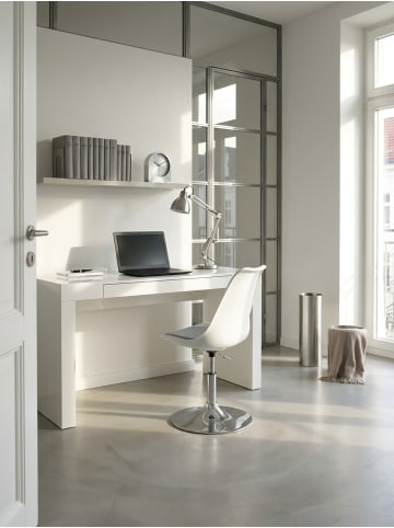 KADIMA DESIGN Trompetenstuhl Drehbar | Kunstleder, Metall-Gestell, bis 110kg in Grau