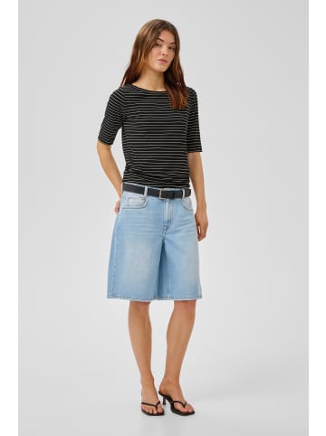 My Essential Wardrobe T-shirt MWKallura Casual fit in Black W. Oatmeal Stripe